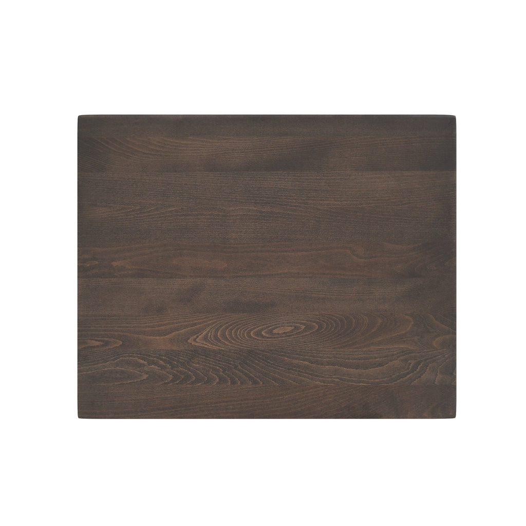 Rectangular Solid Wood Commercial Tabletop with 18" Round Dining Height Base