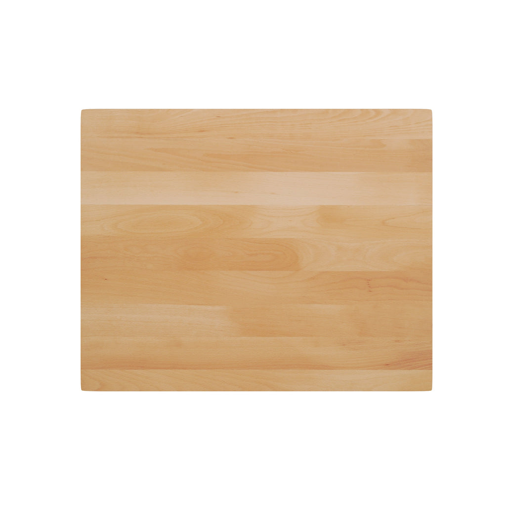 Rectangular Solid Wood Commercial Tabletop with 18" Round Dining Height Base
