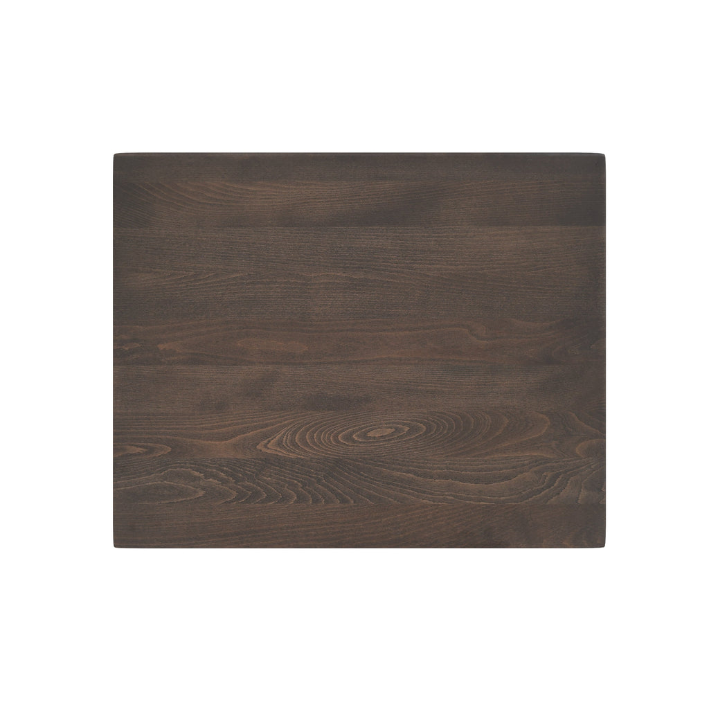 Rectangular Solid Wood Commercial Tabletop with 18" Round Dining Height Base