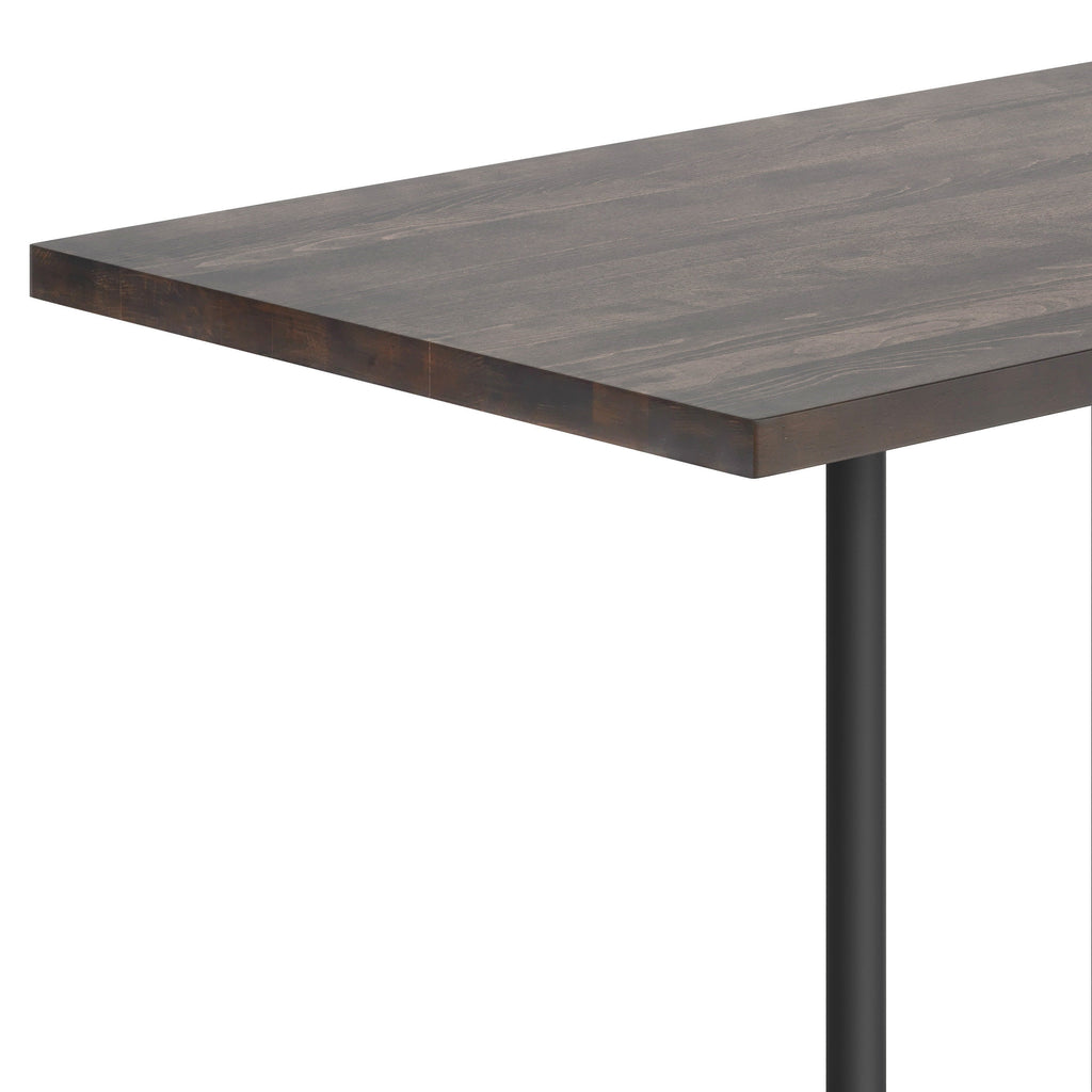 Rectangular Solid Wood Commercial Tabletop with 23.5" x 29.5" Bar Height X-Base