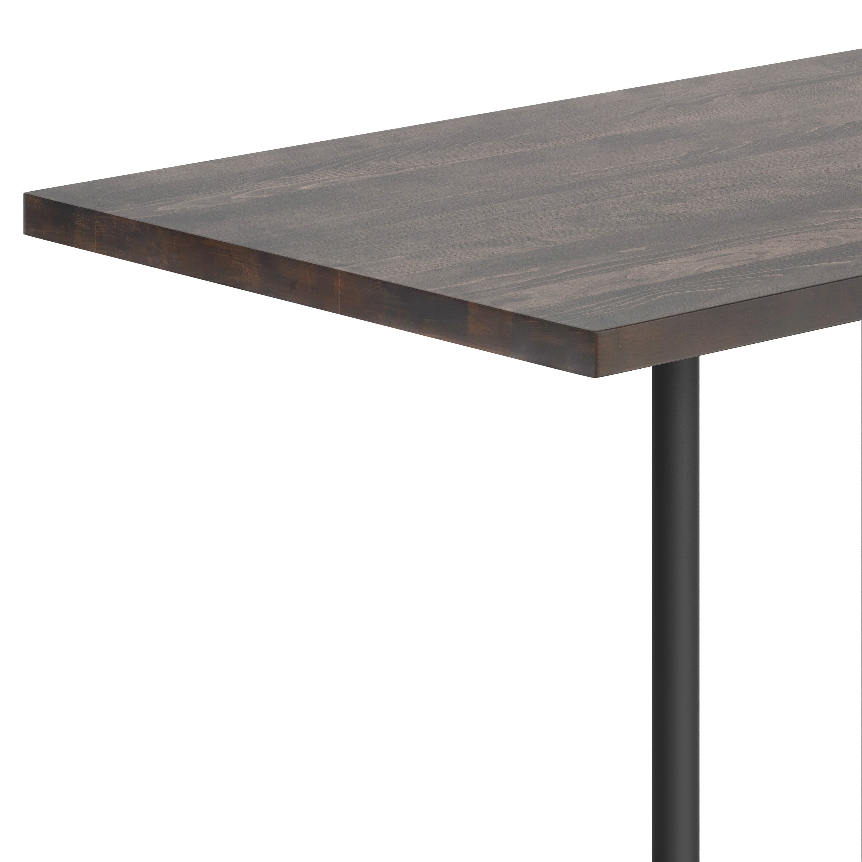 Rectangular Solid Wood Commercial Tabletop with 23.5" x 29.5" Bar Height X-Base