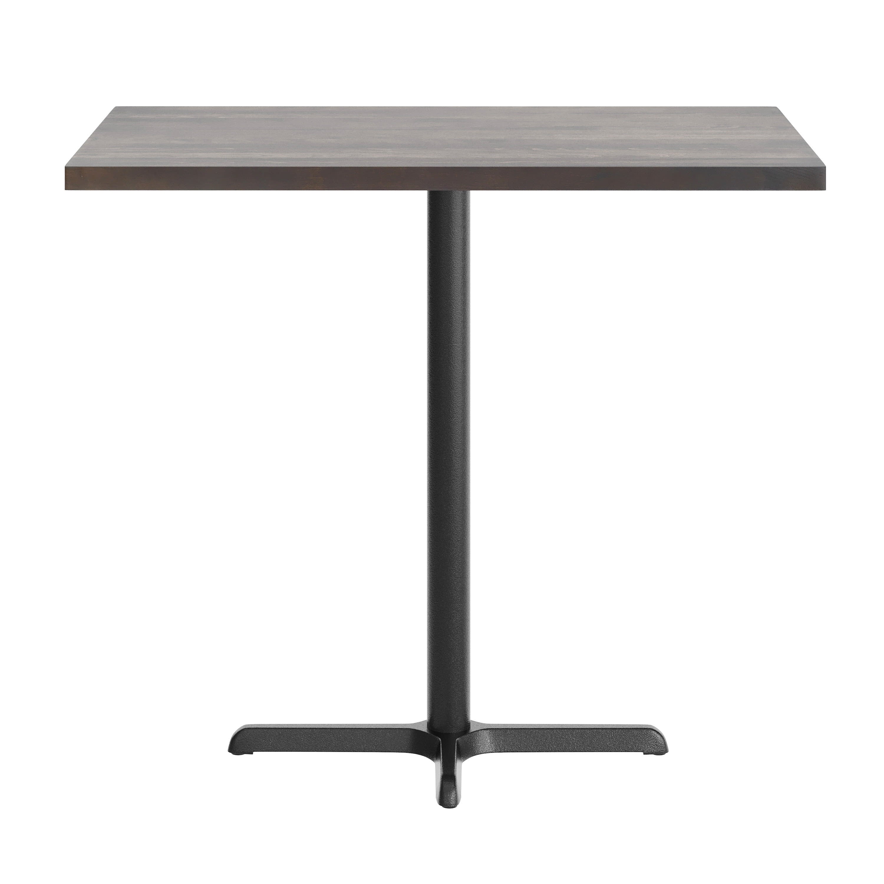 Rectangular Solid Wood Commercial Tabletop with 23.5" x 29.5" Bar Height X-Base