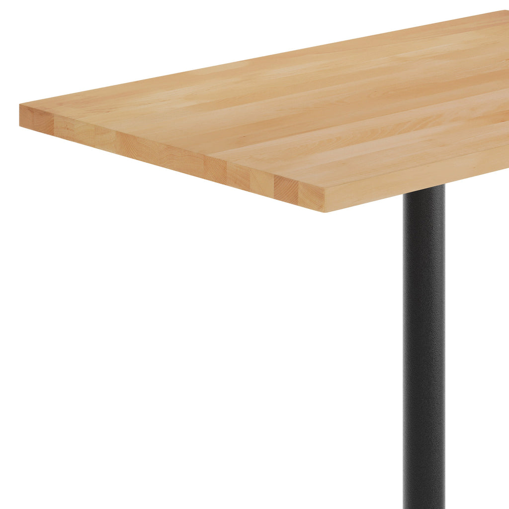 Rectangular Solid Wood Commercial Tabletop with 23.5" x 29.5" Bar Height X-Base
