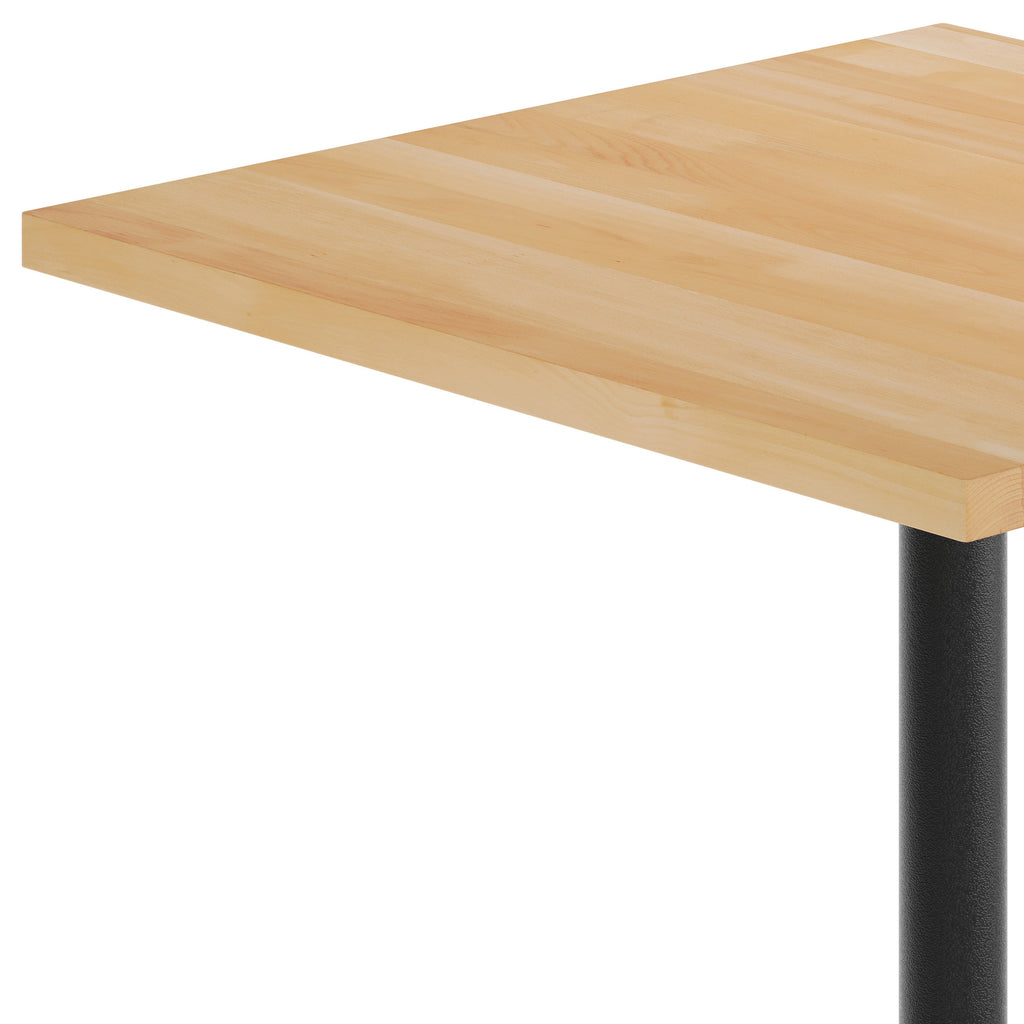 Square Solid Wood Commercial Tabletop with 30" x 30" Bar Height X-Base