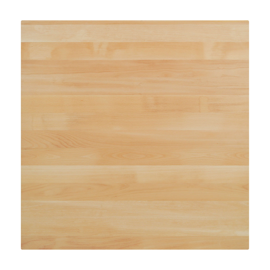 Square Solid Wood Commercial Tabletop with 30" x 30" Bar Height X-Base