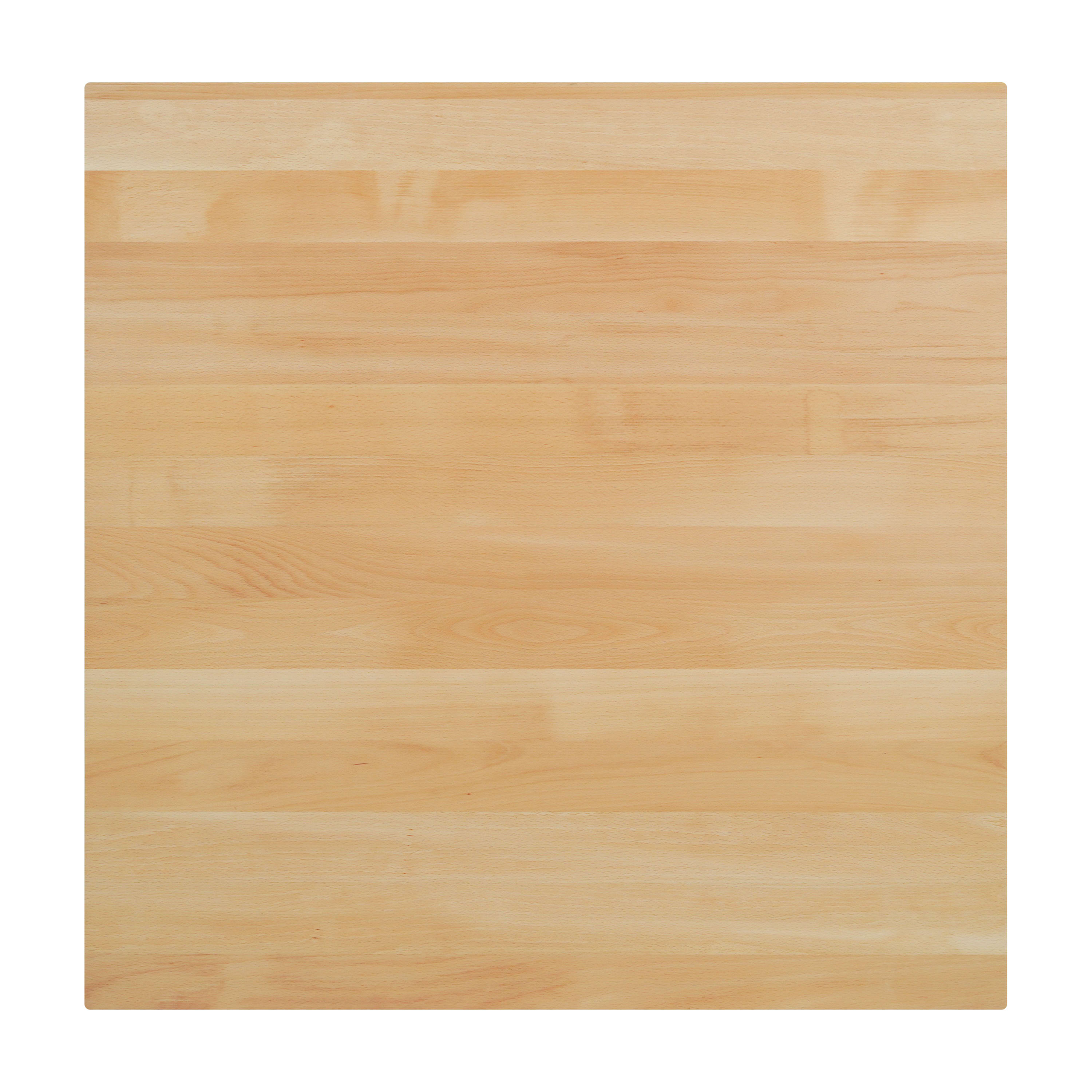 Square Solid Wood Commercial Tabletop with 30" x 30" Bar Height X-Base